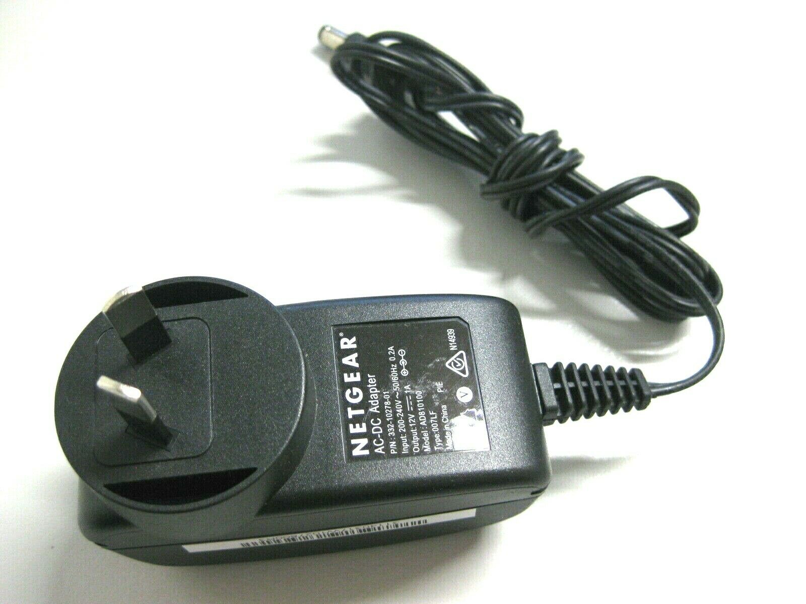 New Netgear 12V 1A AD810100 332-10278-01 AC-DC Power Adapter ChargerType: 007LF